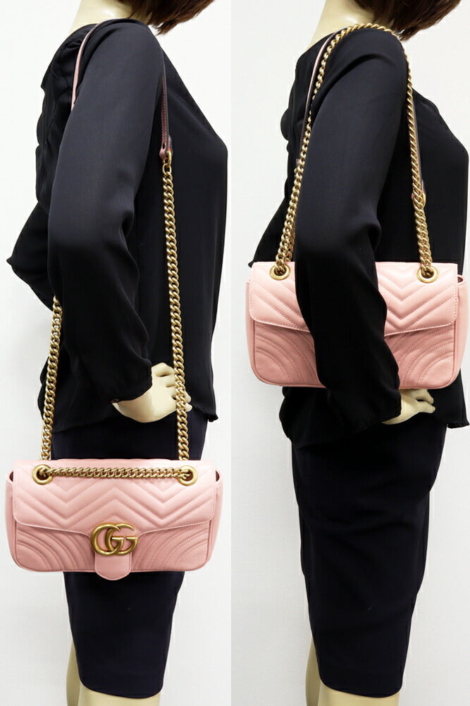 Gucci Calf GG Marmont Shoulder Bag 443497