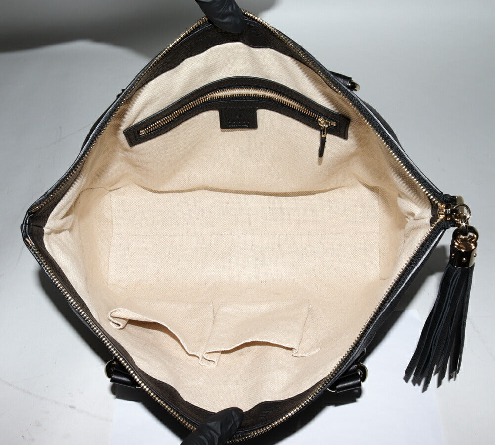 Gucci Calf Soho 2way Bag Black 282307