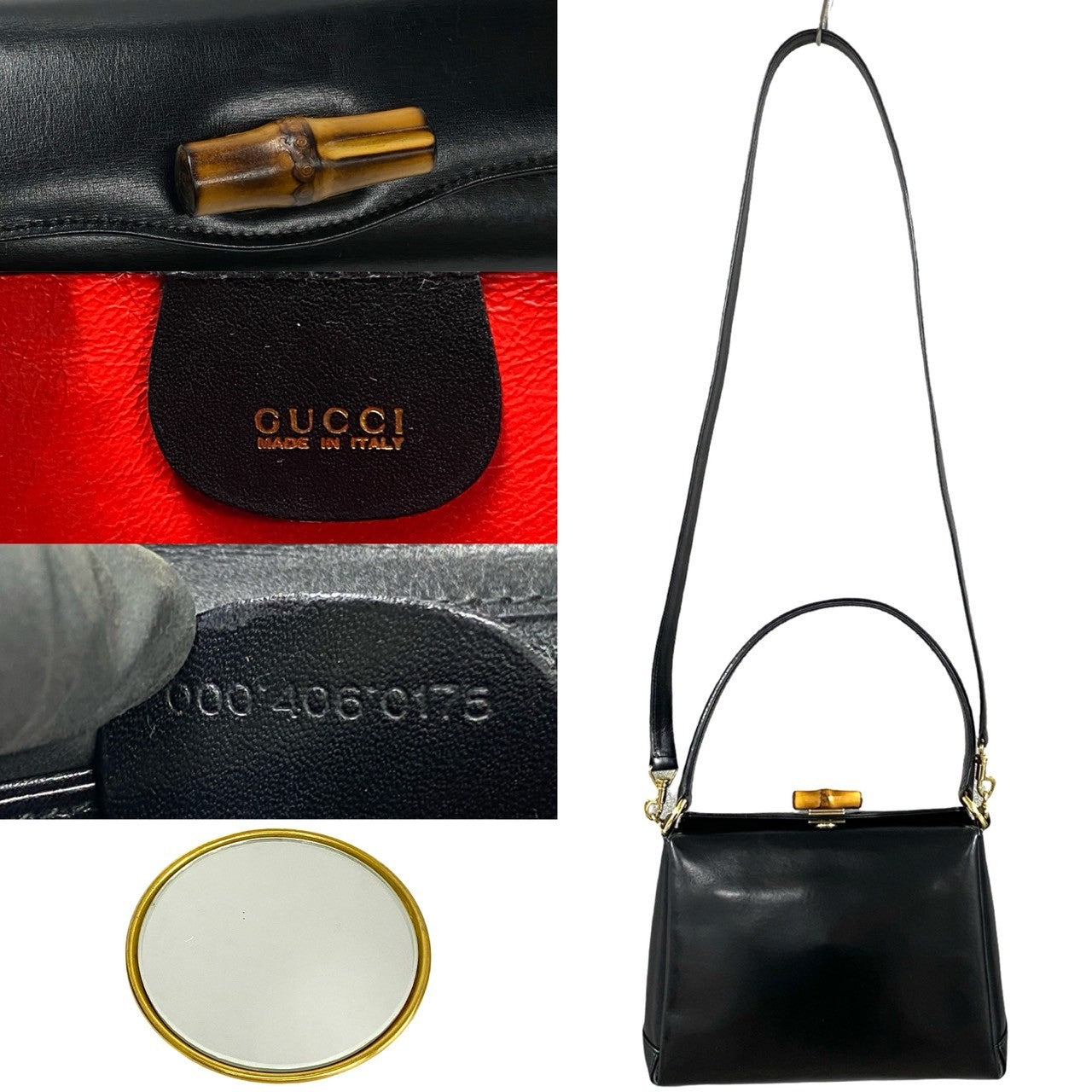 Gucci Bamboo Calf Leather 2way Handbag