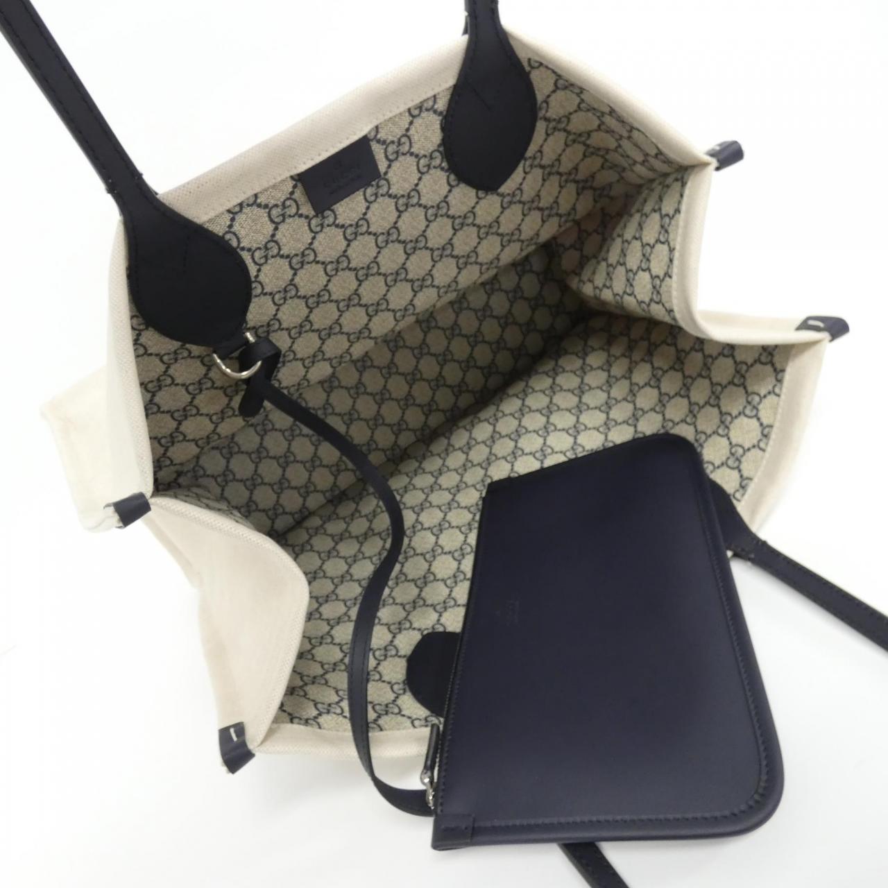 Gucci 772176 FACVW Cotton Linen Canvas Leather Bag Limited