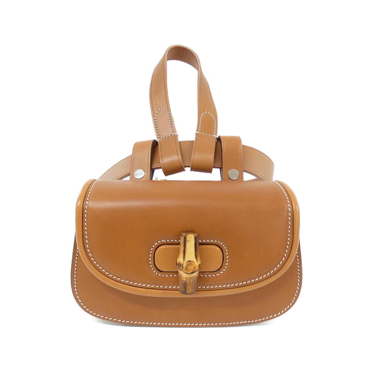 Gucci BAMBOO 1947 Leather Waist Bag