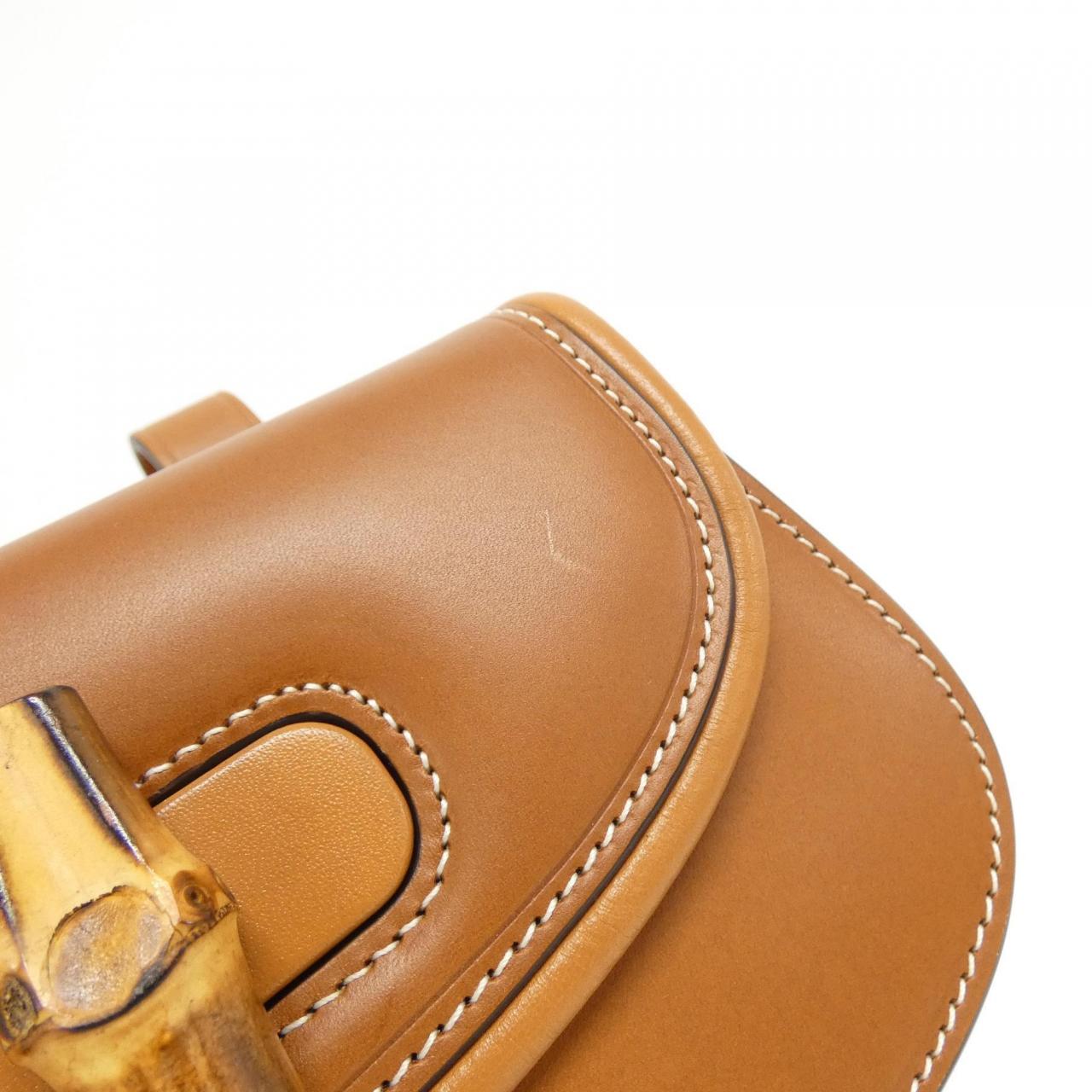 Gucci BAMBOO 1947 Leather Waist Bag