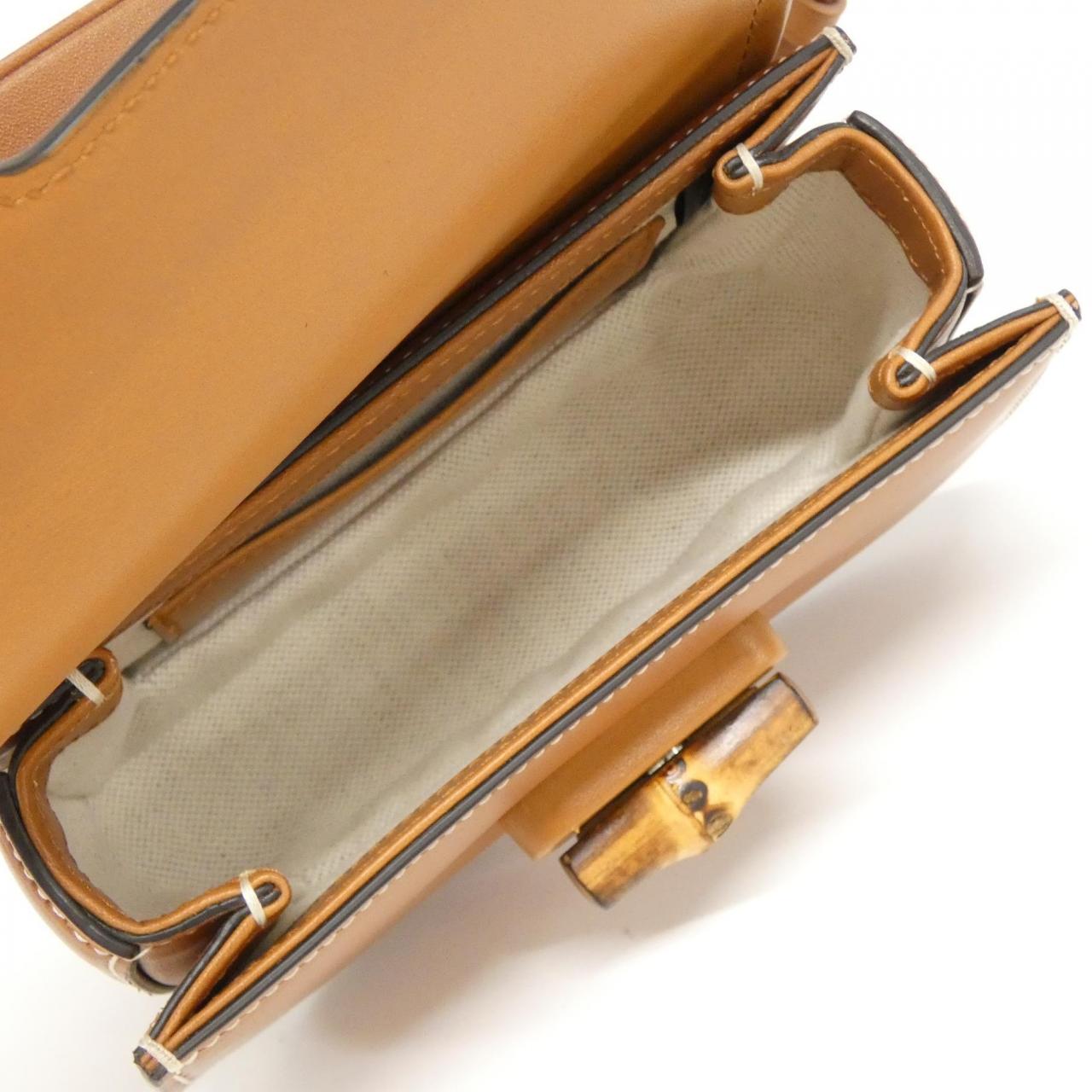 Gucci BAMBOO 1947 Leather Waist Bag