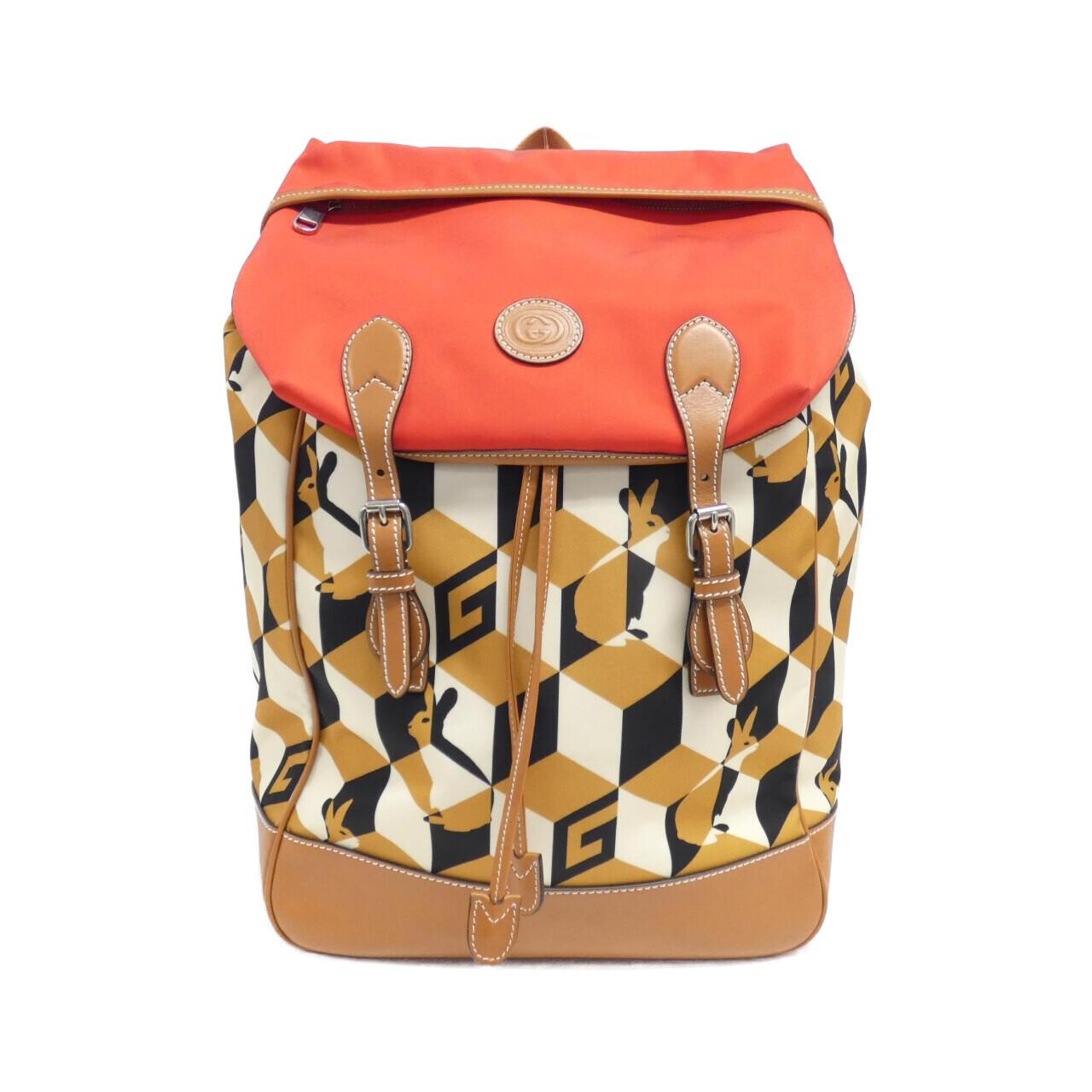 Gucci 696013 Nylon Leather Backpack