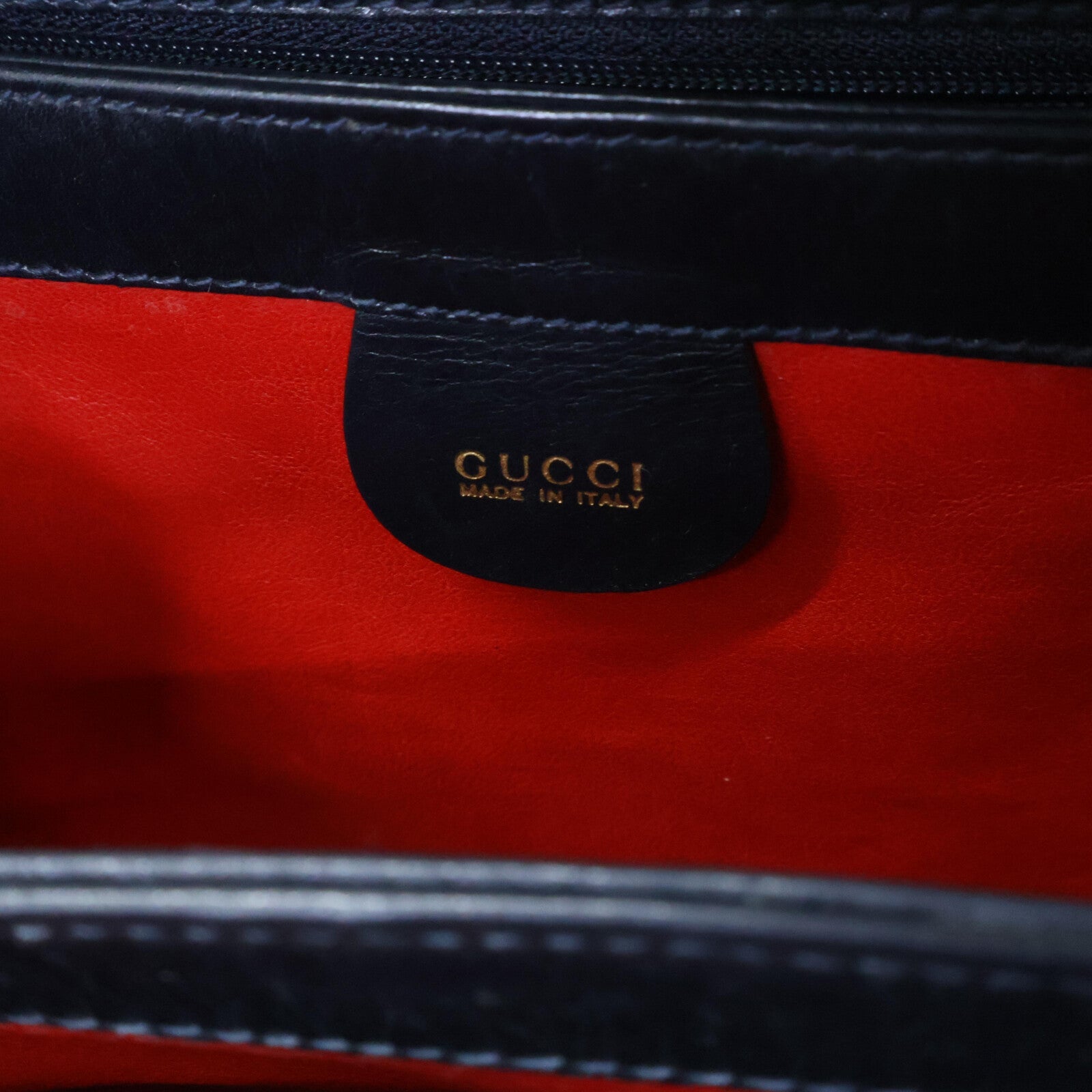 Gucci Bamboo Turn Lock Leather 2way Shoulder Bag