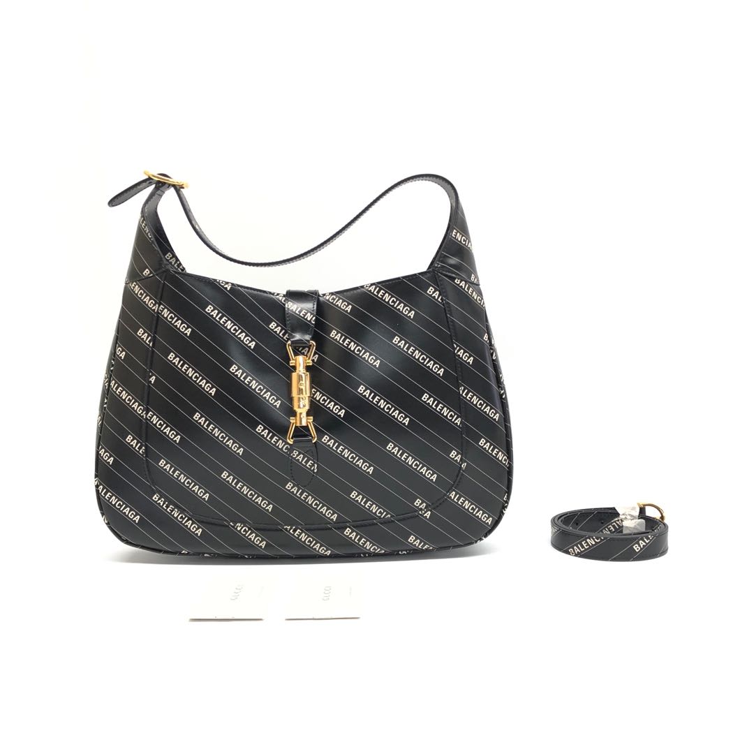 Gucci Balenciaga The Hacker Project Jackie 1961 Leather Shoulder Bag