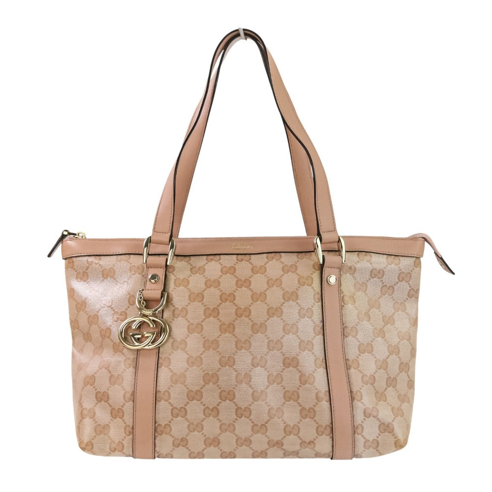 Gucci Abbey Line GG Crystal Canvas 2way Bag