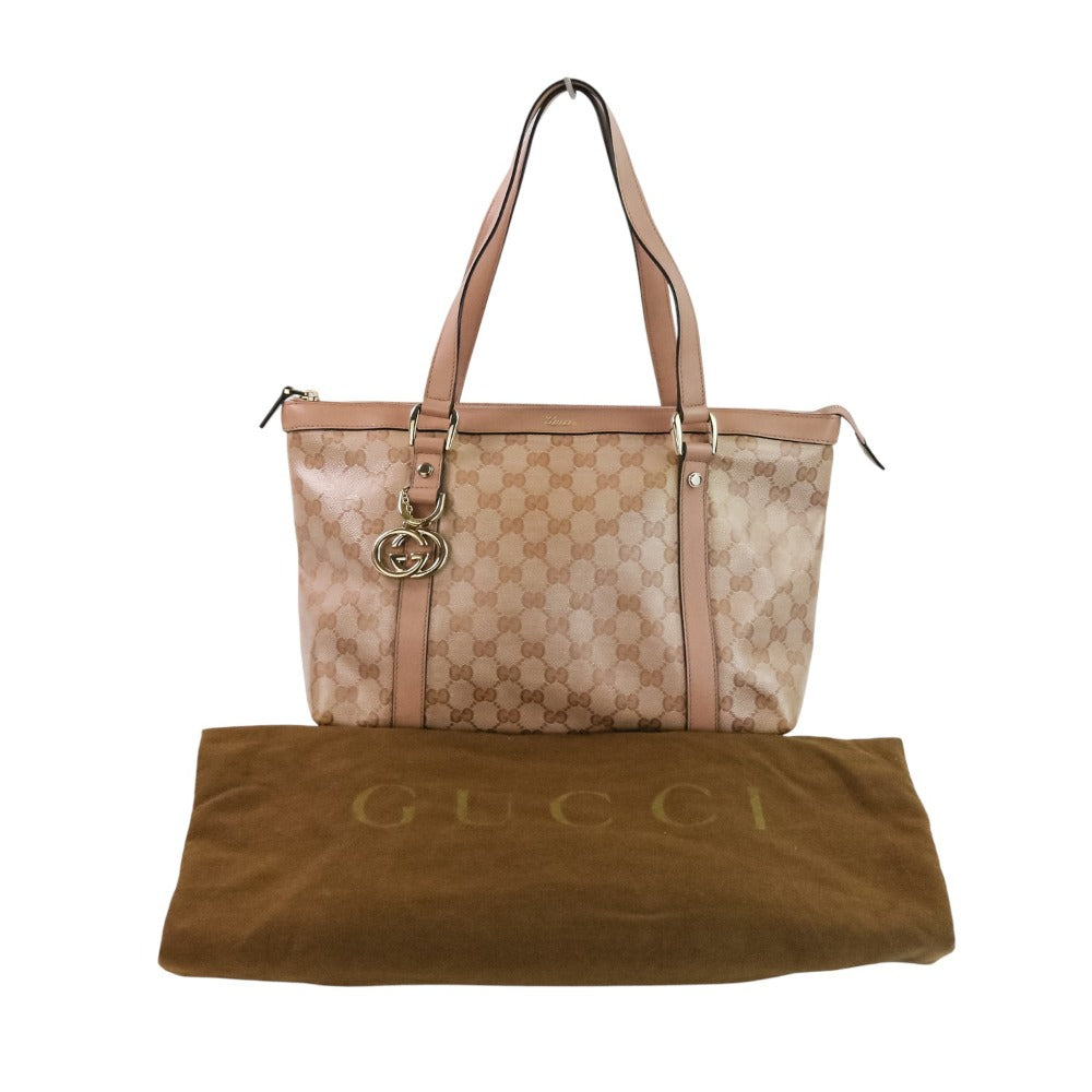 Gucci Abbey Line GG Crystal Canvas 2way Bag