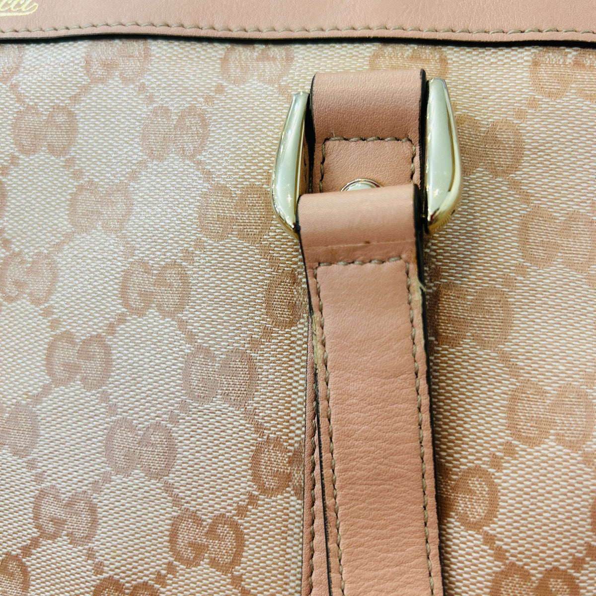 Gucci Abbey Line GG Crystal Canvas 2way Bag