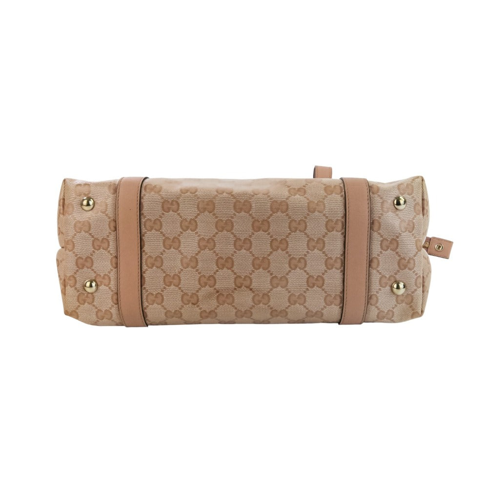 Gucci Abbey Line GG Crystal Canvas 2way Bag