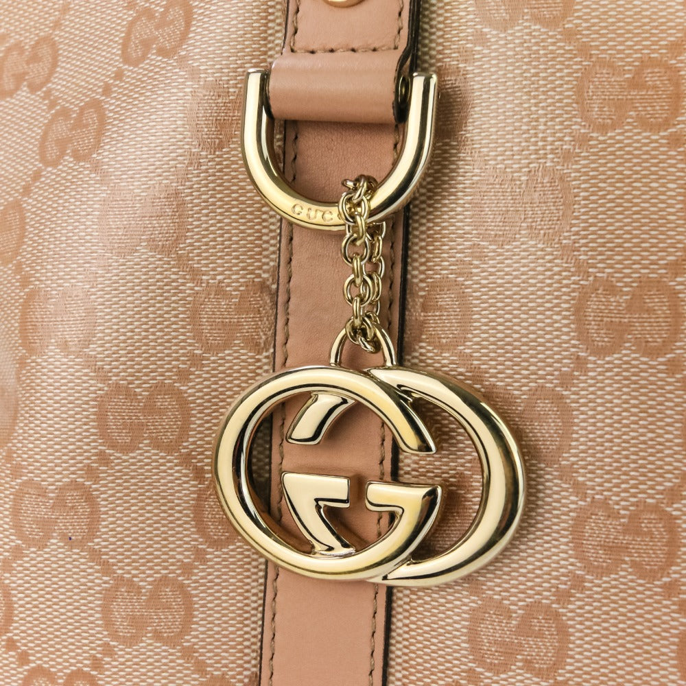 Gucci Abbey Line GG Crystal Canvas 2way Bag