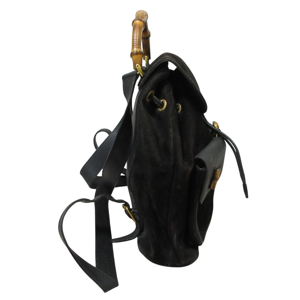 Gucci Bamboo Suede Backpack