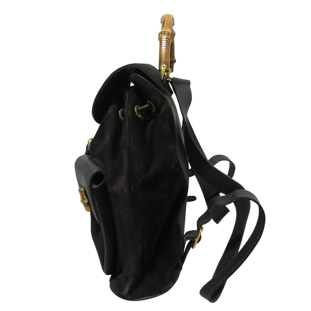 Gucci Bamboo Suede Backpack