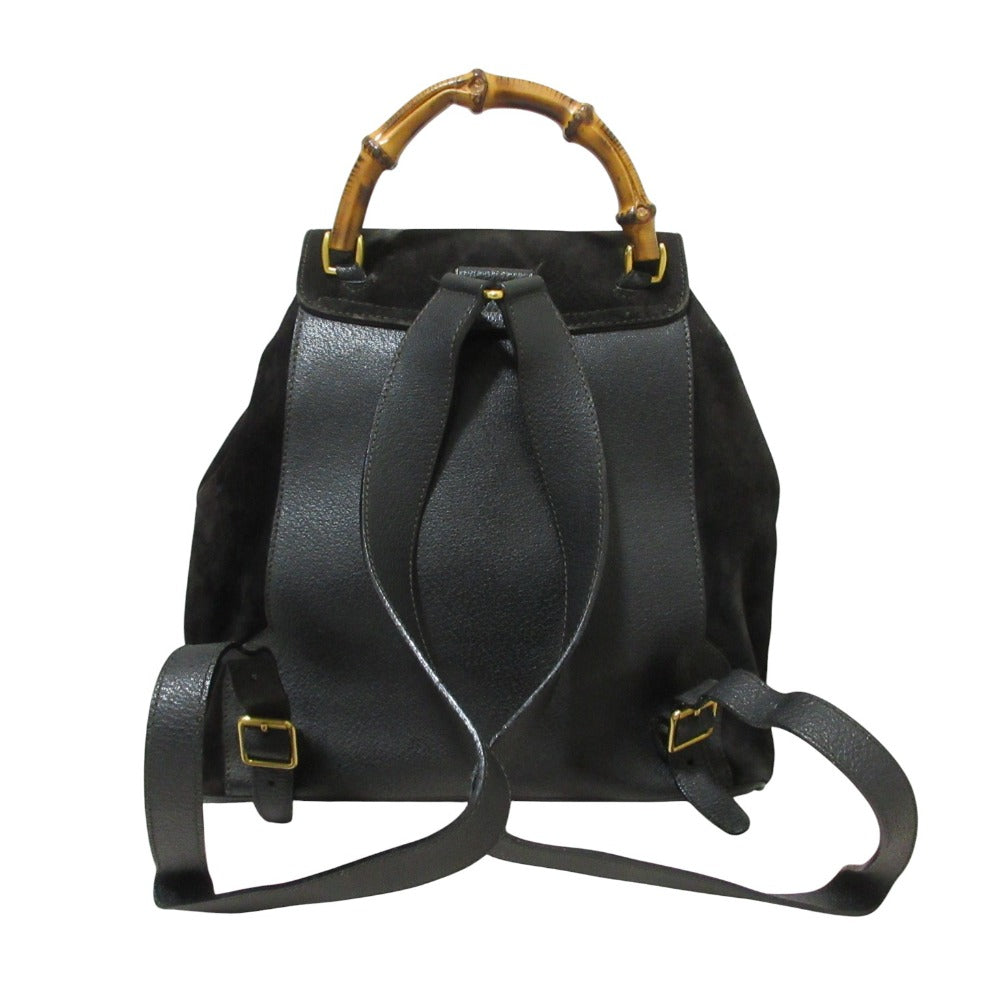 Gucci Bamboo Suede Backpack
