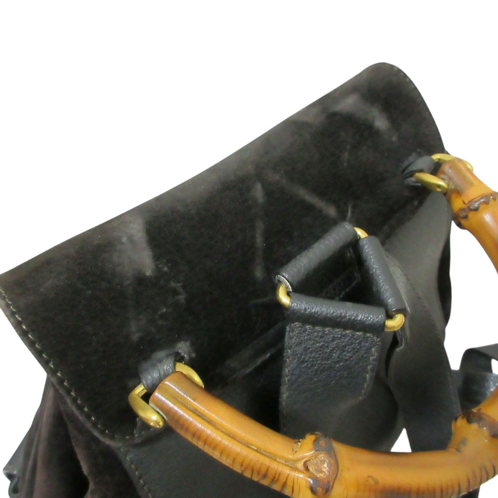 Gucci Bamboo Suede Backpack