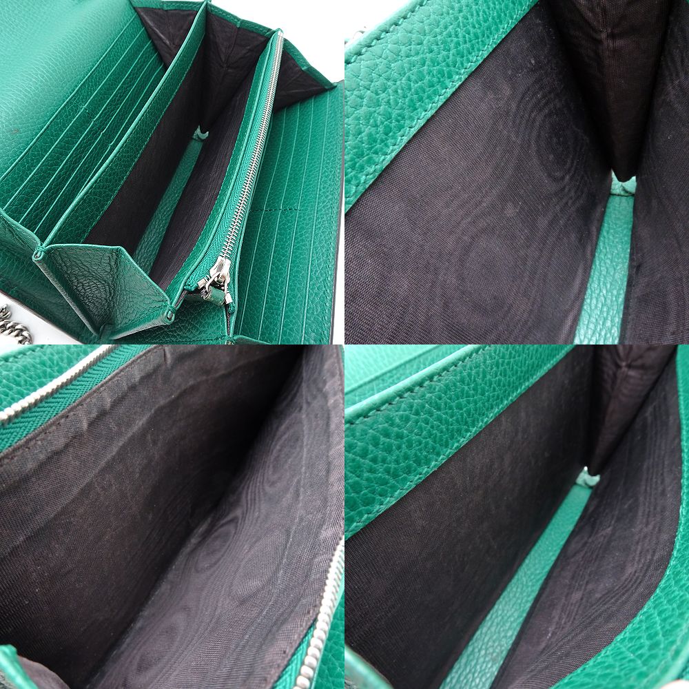 Gucci Dionysus Leather Shoulder Bag Emerald