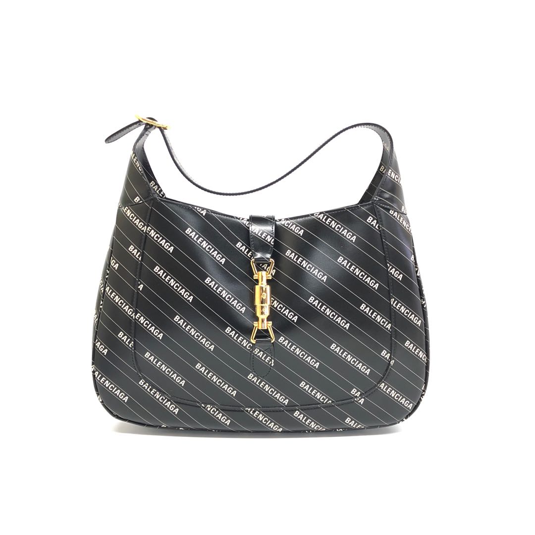 Gucci Balenciaga The Hacker Project Jackie 1961 Leather Shoulder Bag