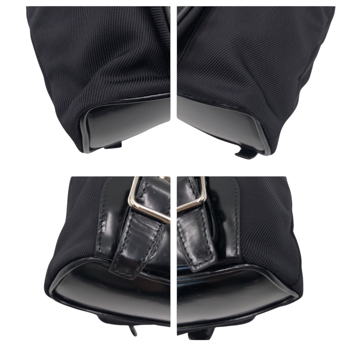 Gucci Bamboo Nylon Patent Leather Backpack