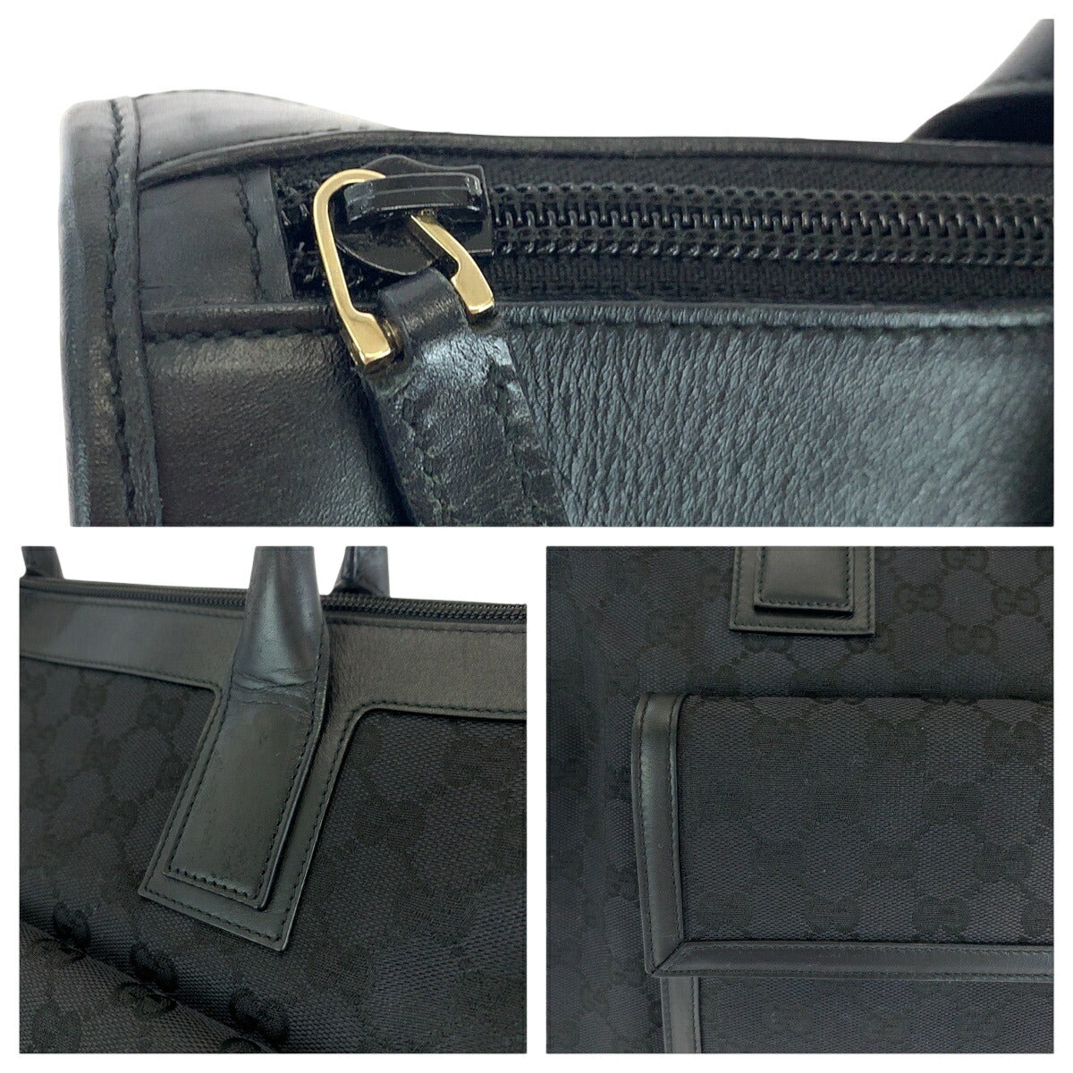Gucci GG Canvas 2way bag Black 000 0854