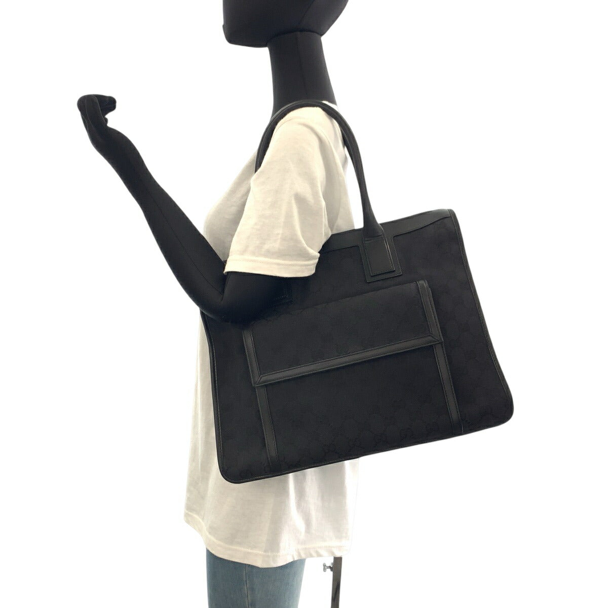 Gucci GG Canvas 2way bag Black 000 0854