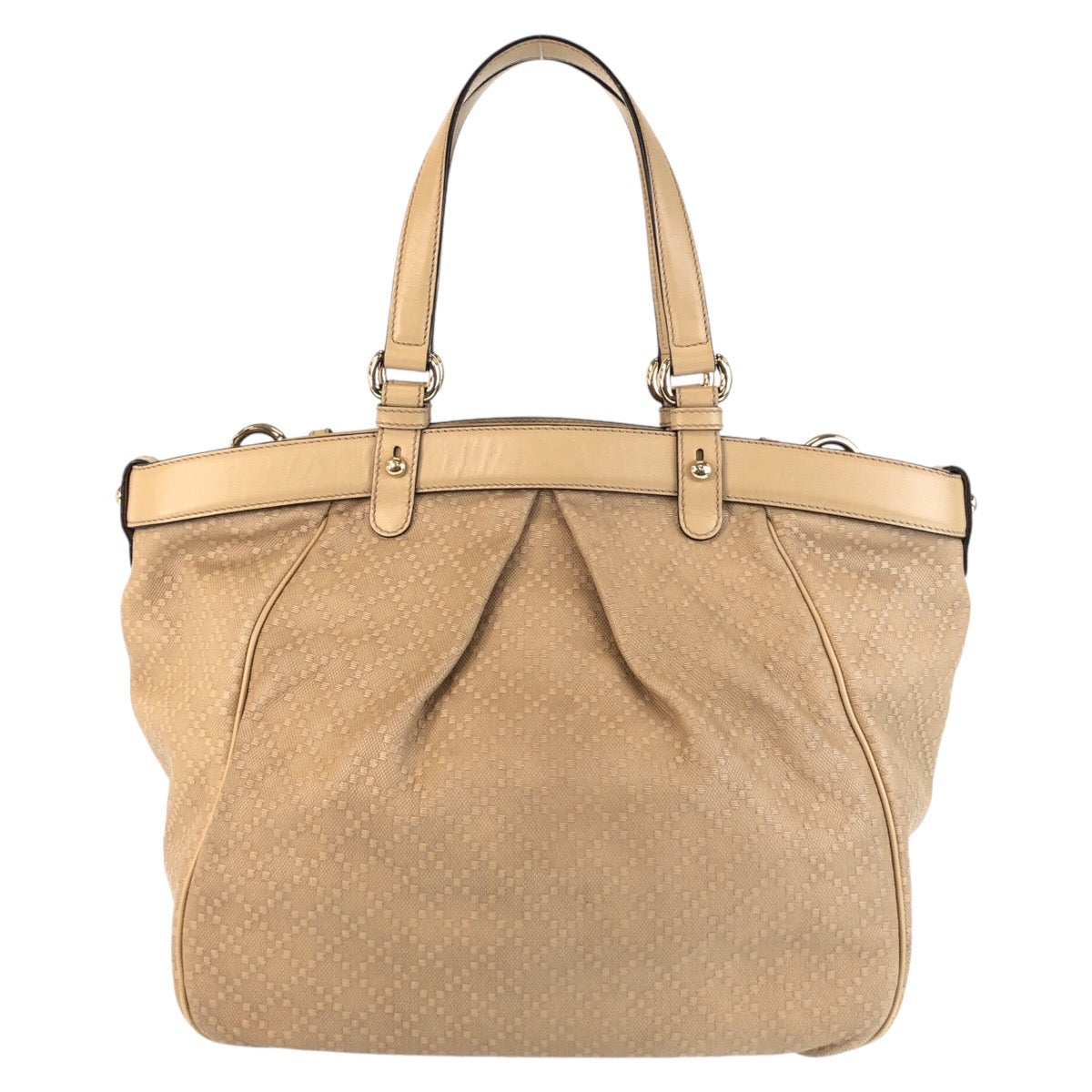 Gucci Canvas/Leather Diamante Bamboo 2way Bag 282312