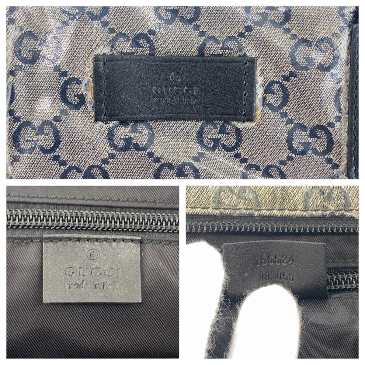 Gucci Coated Canvas 2way Tote Bag 155524