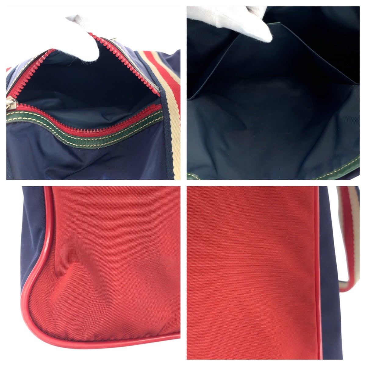 Gucci Crest Sheline Line Nylon 2way Bag