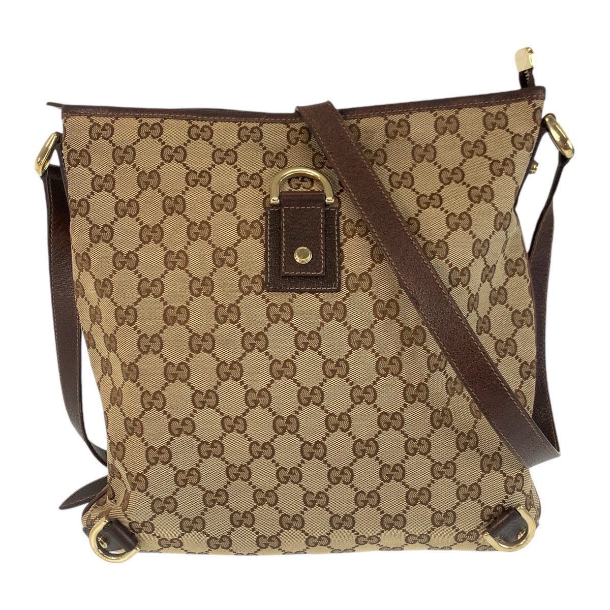 Gucci Abbey GG Canvas Leather Shoulder Bag