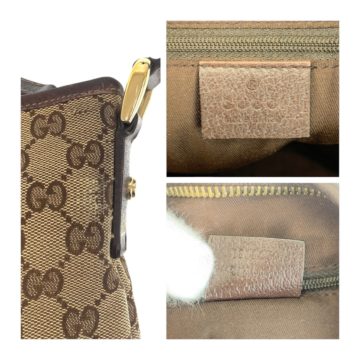 Gucci Abbey GG Canvas Leather Shoulder Bag