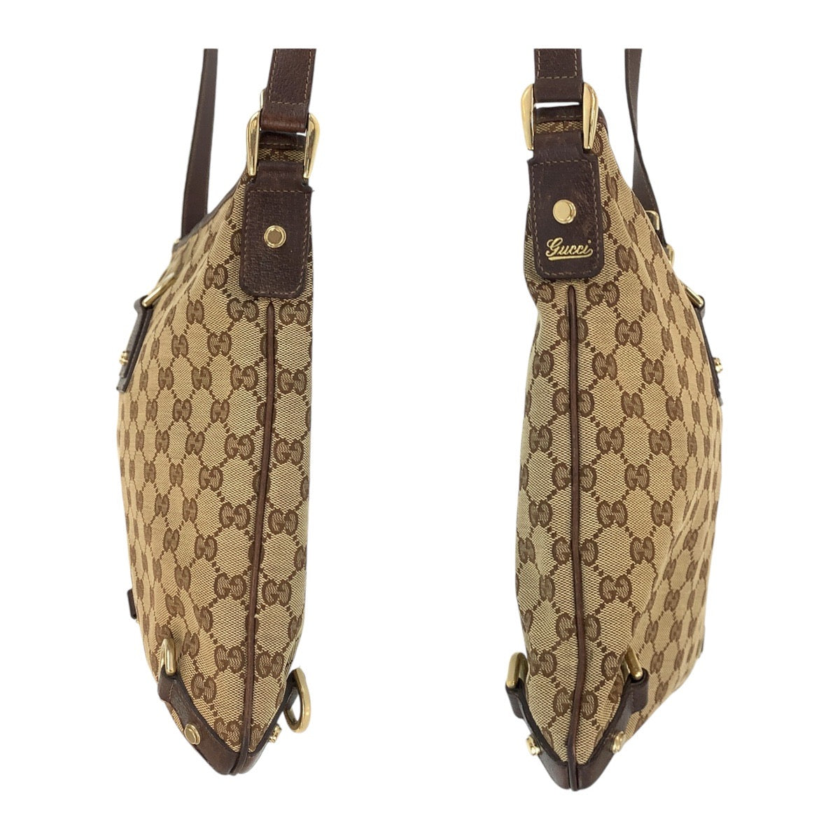 Gucci Abbey GG Canvas Leather Shoulder Bag