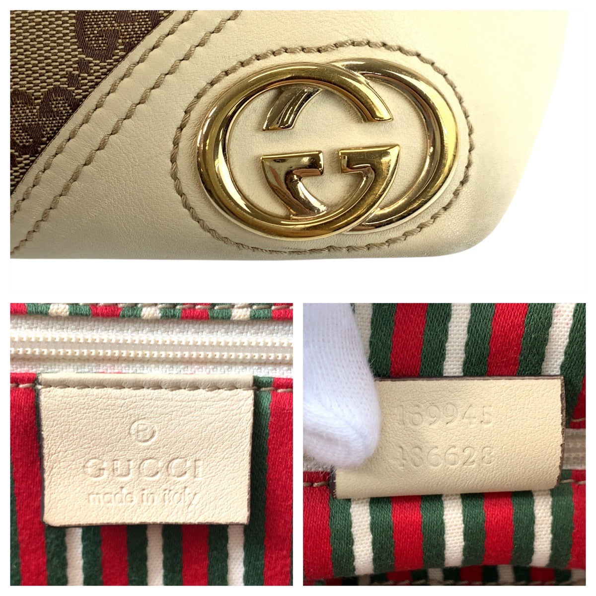 Gucci Abbey New Britt GG Canvas Tote Bag