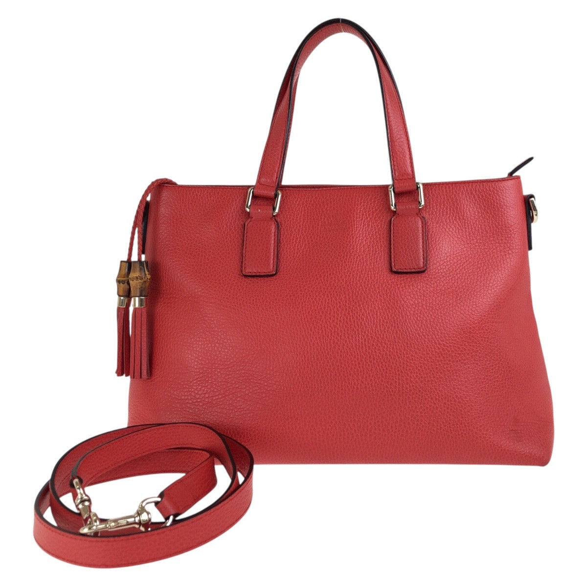 Gucci Bamboo Tassel Leather 2way Bag