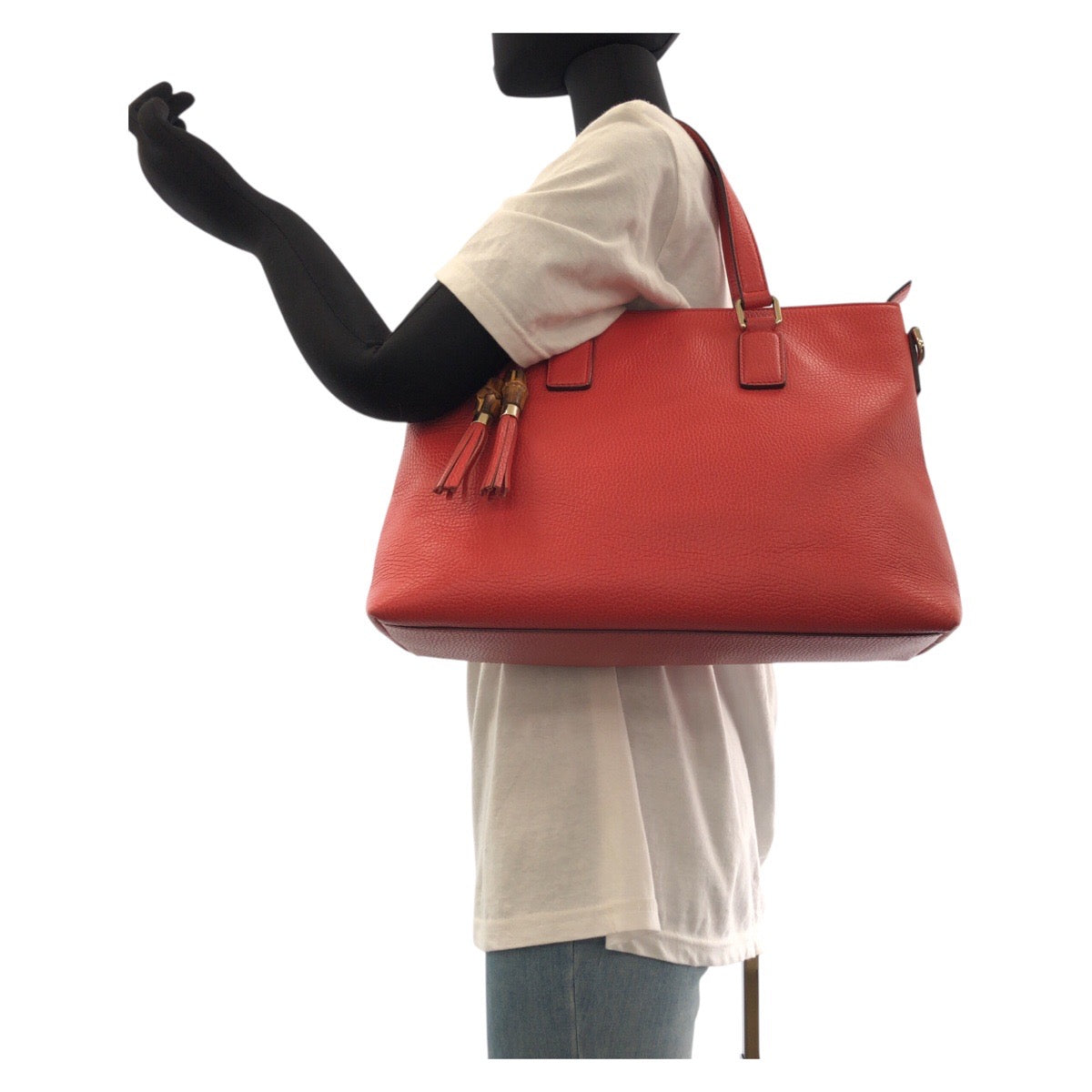 Gucci Bamboo Tassel Leather 2way Bag