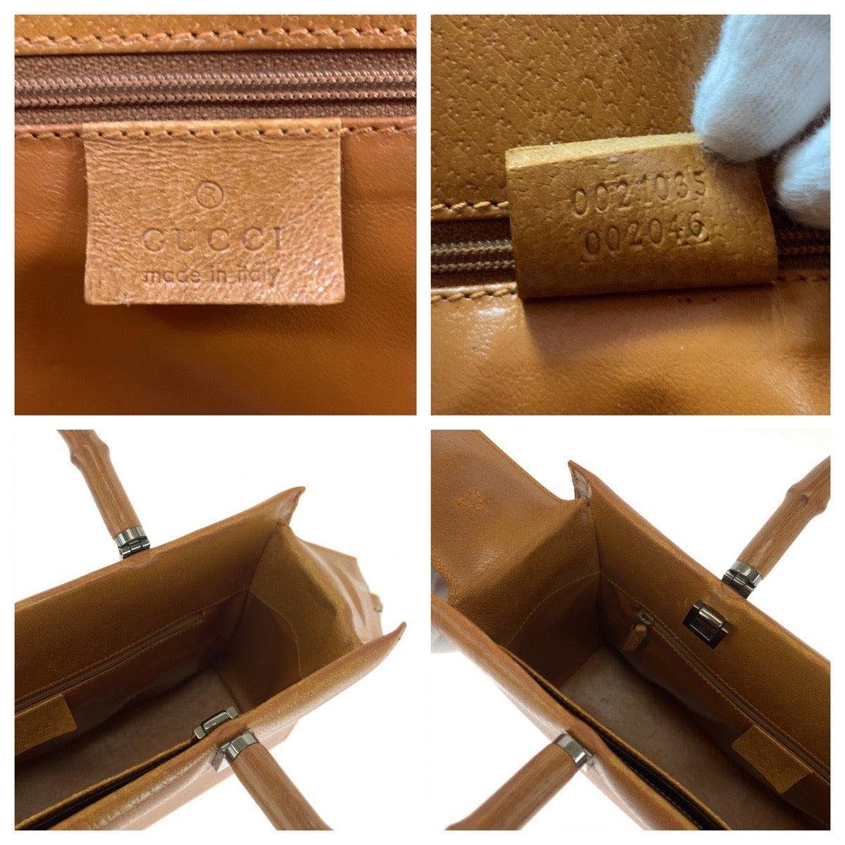 Gucci Bamboo Leather 2way Handbag