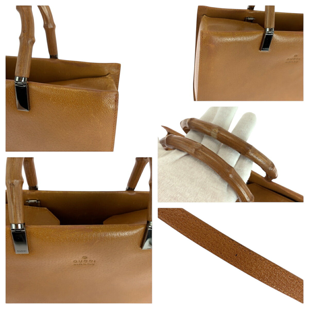Gucci Bamboo Leather 2way Handbag