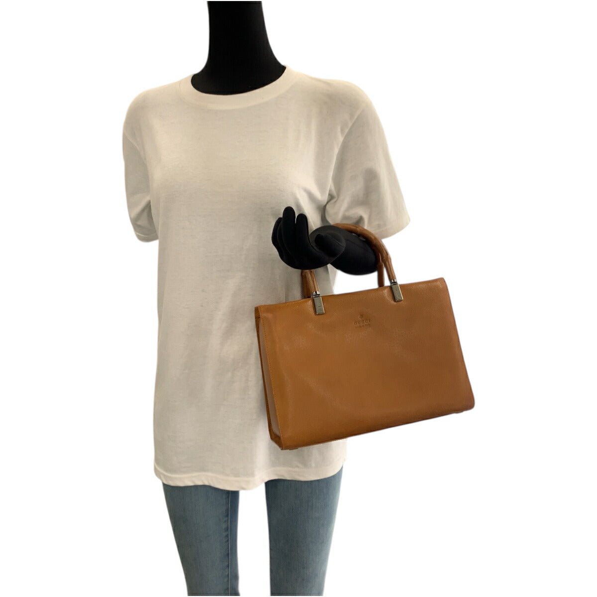 Gucci Bamboo Leather 2way Handbag