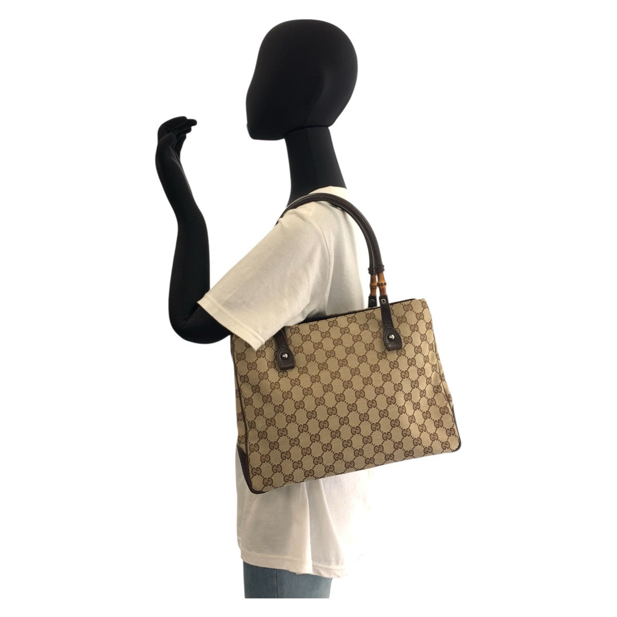 Gucci Bamboo GG Canvas 2way Bag