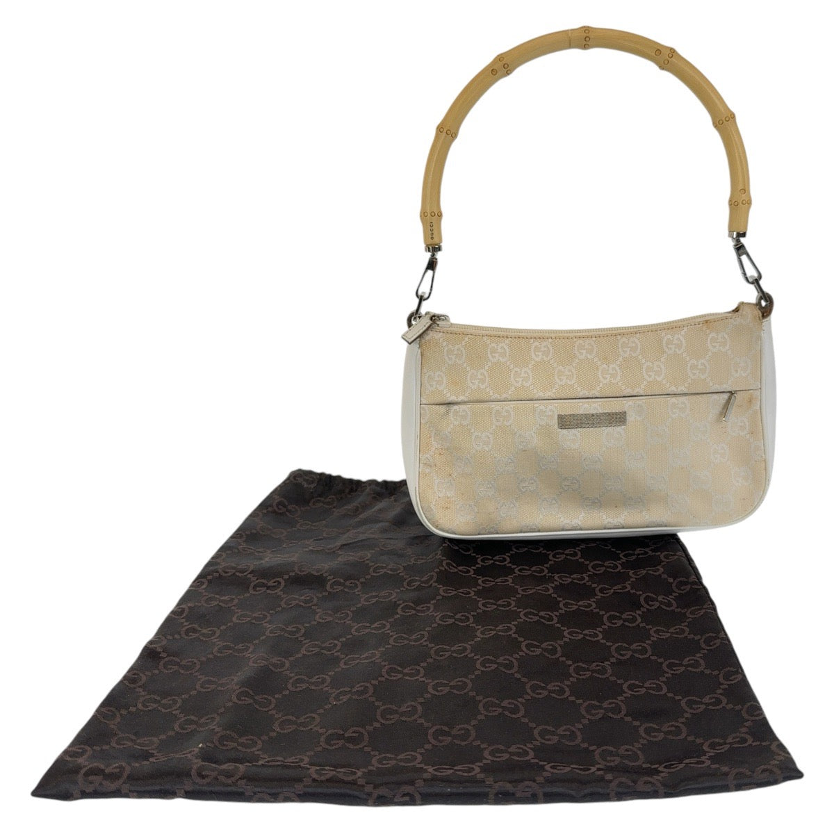 Gucci Bamboo GG Canvas 2way Shoulder Bag