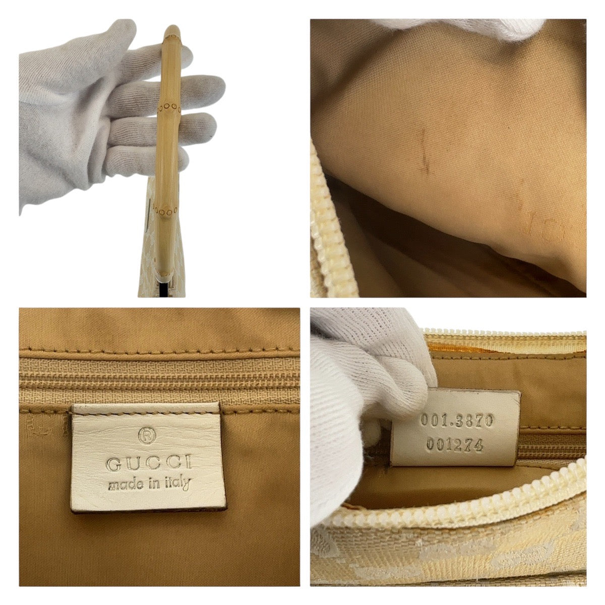 Gucci Bamboo GG Canvas 2way Shoulder Bag