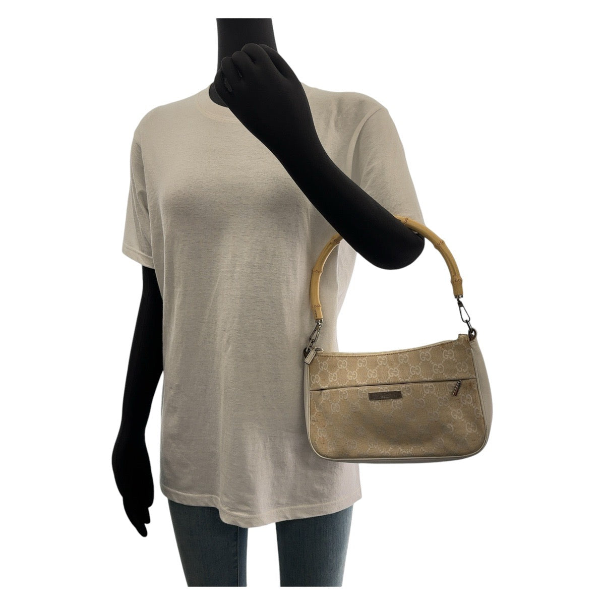 Gucci Bamboo GG Canvas 2way Shoulder Bag