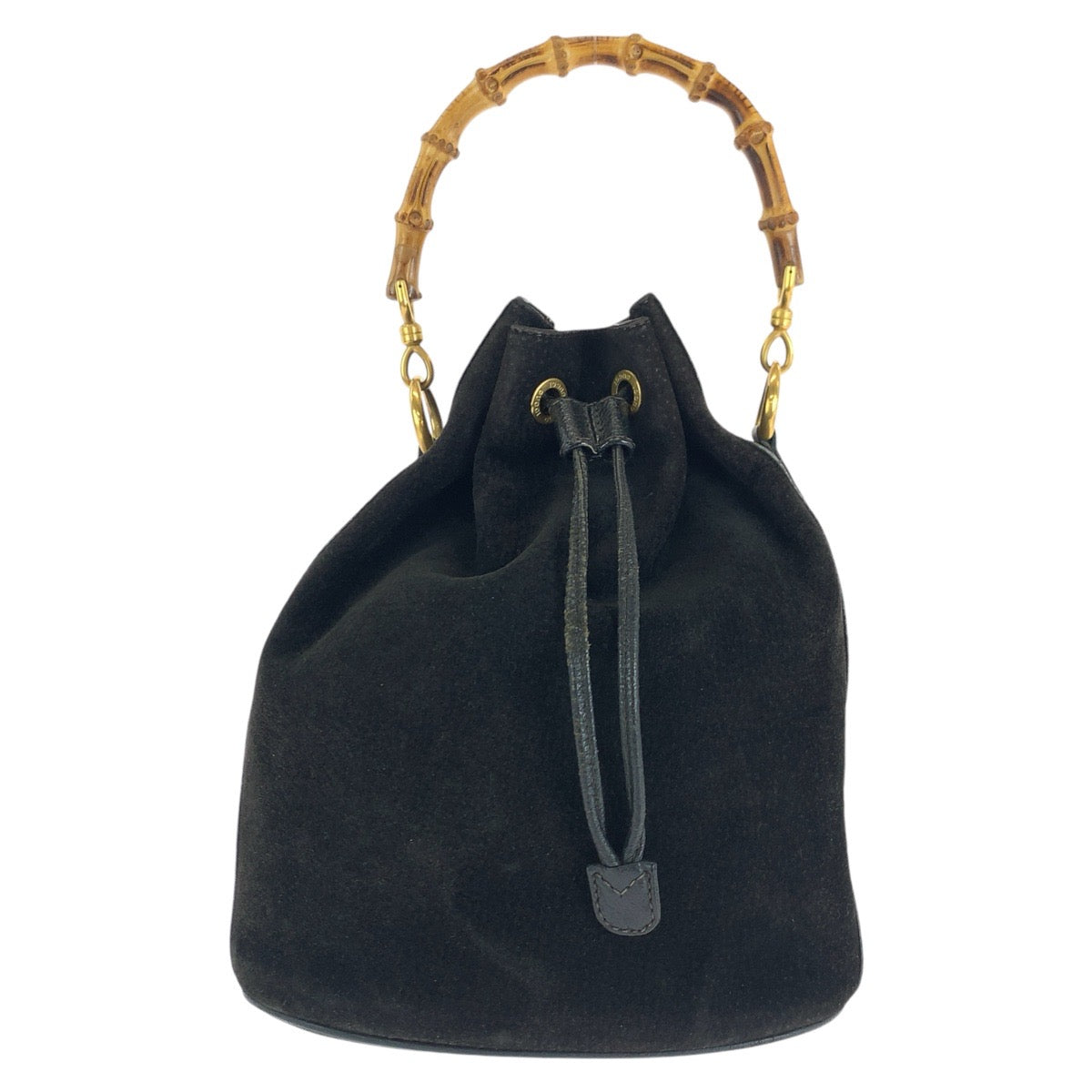 Gucci Bamboo Suede Leather Handbag
