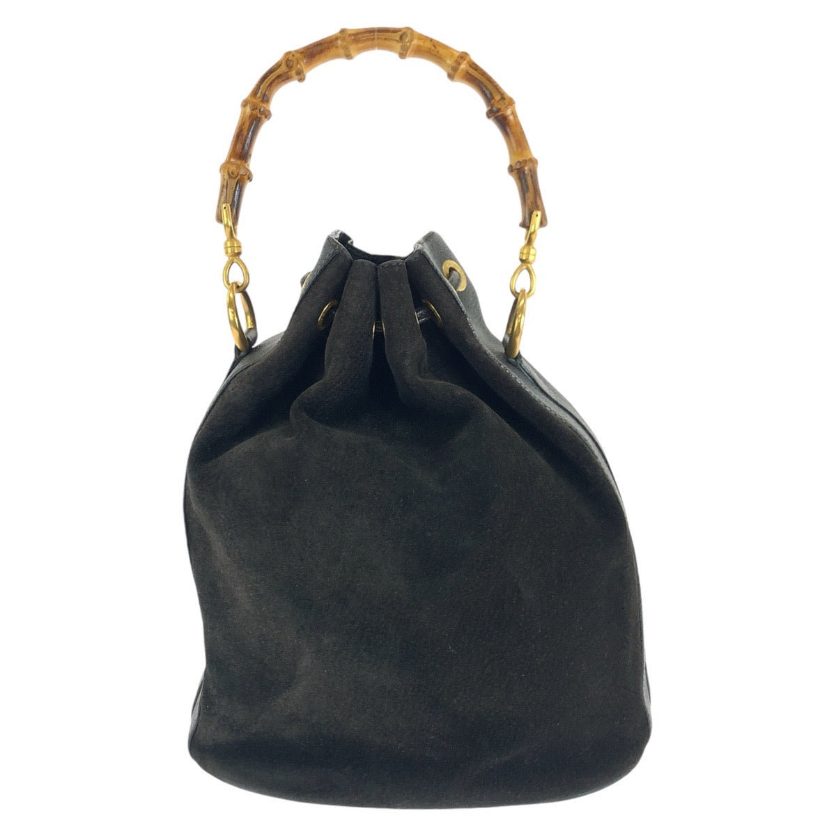 Gucci Bamboo Suede Leather Handbag