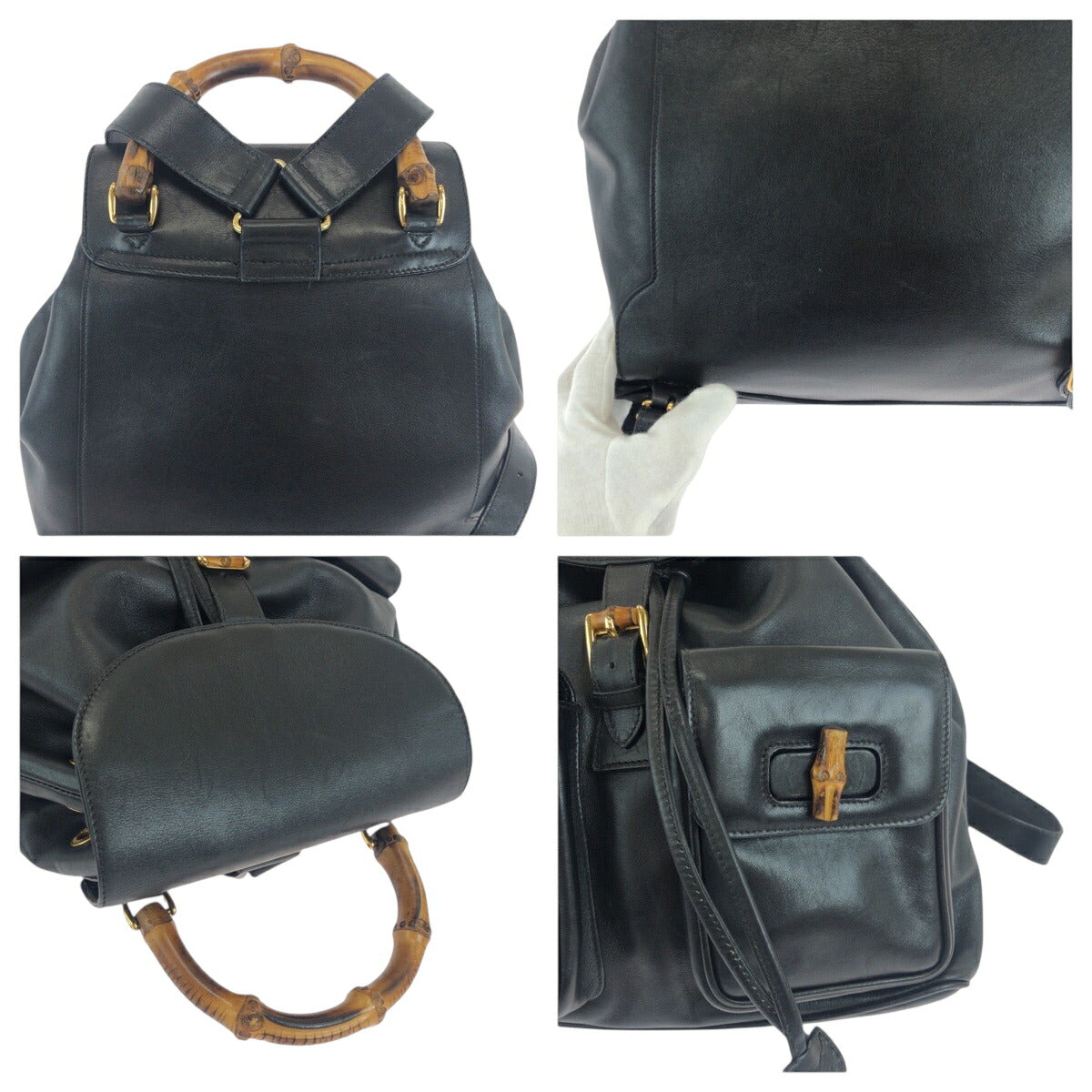 Gucci Bamboo Leather Backpack