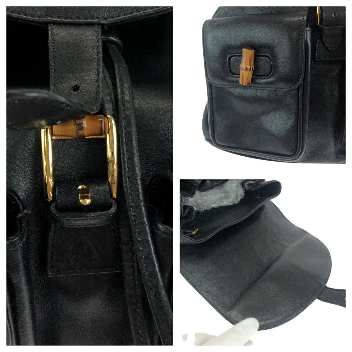 Gucci Bamboo Leather Backpack