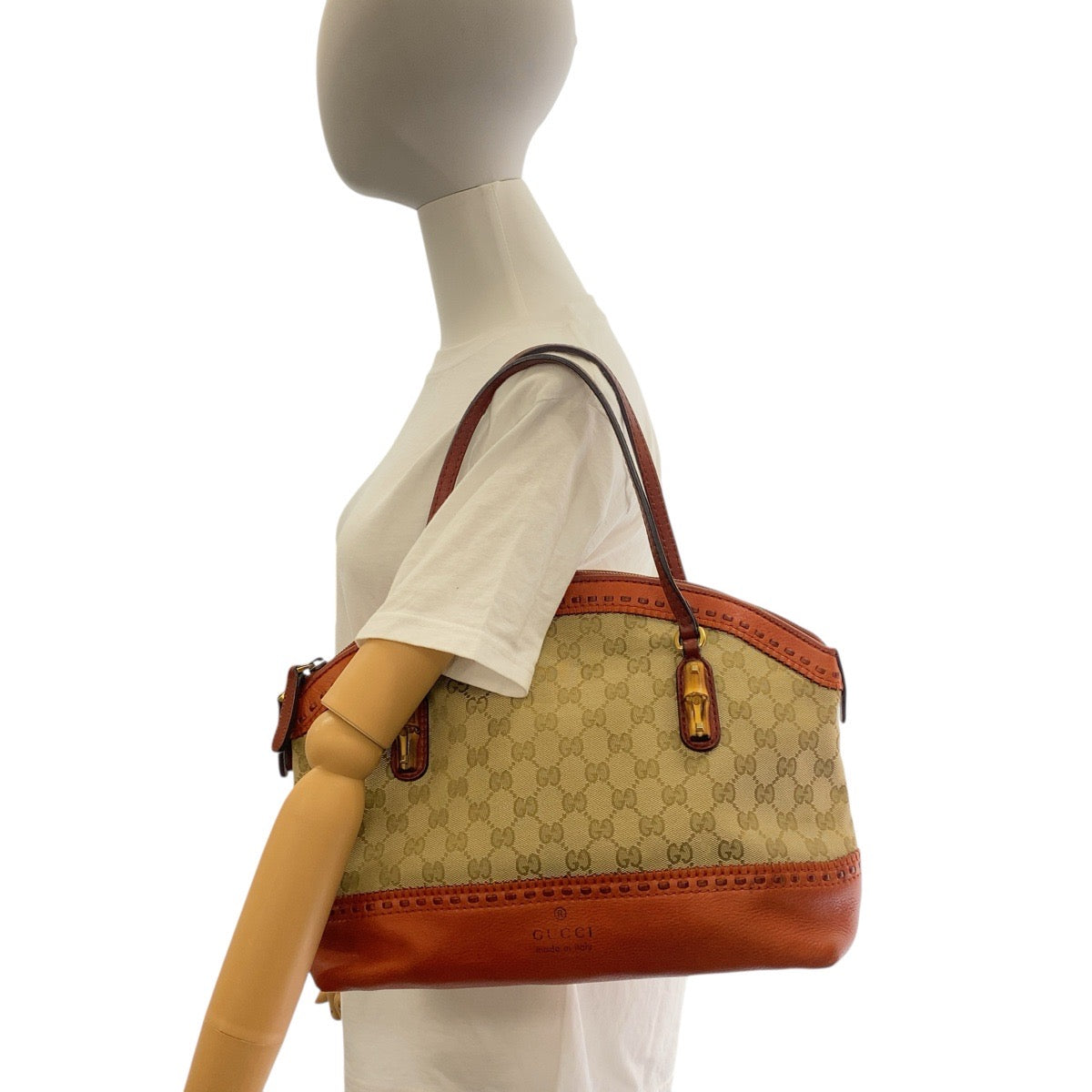 Gucci Bamboo GG Canvas 2way Bag