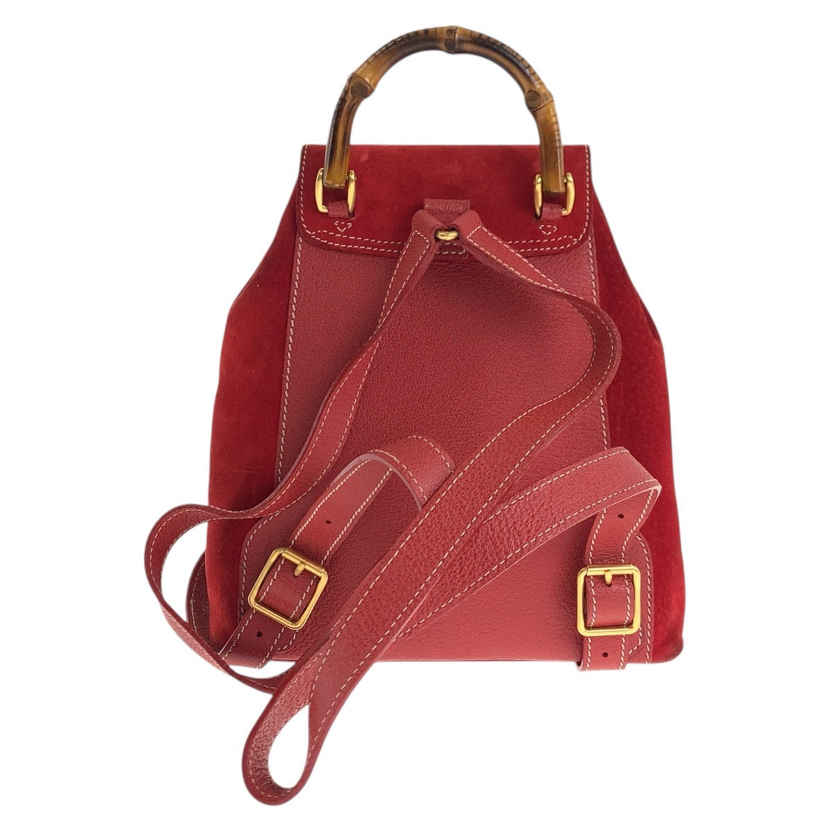 Gucci Bamboo Suede/Leather Backpack