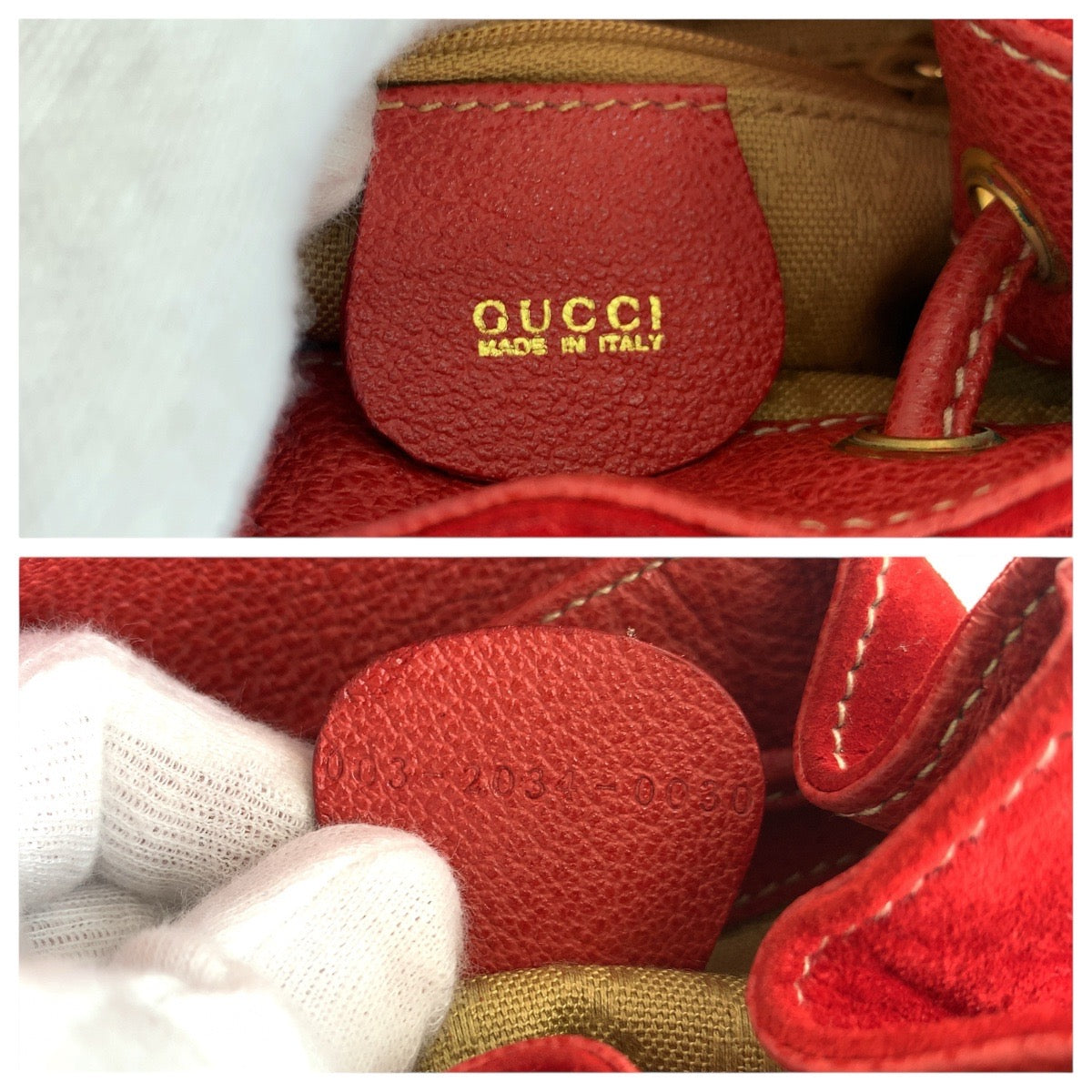 Gucci Bamboo Suede/Leather Backpack