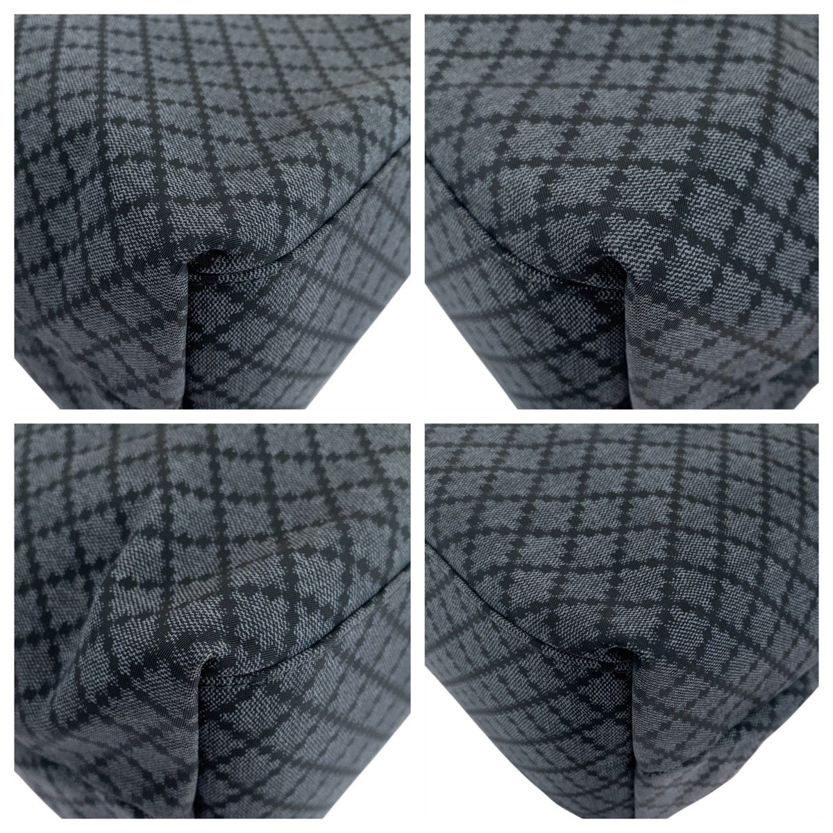 Gucci Diamante Shearling Line Nylon Leather 2way Bag