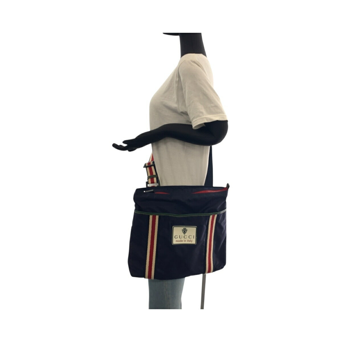 Gucci Crest Nylon Shoulder Bag