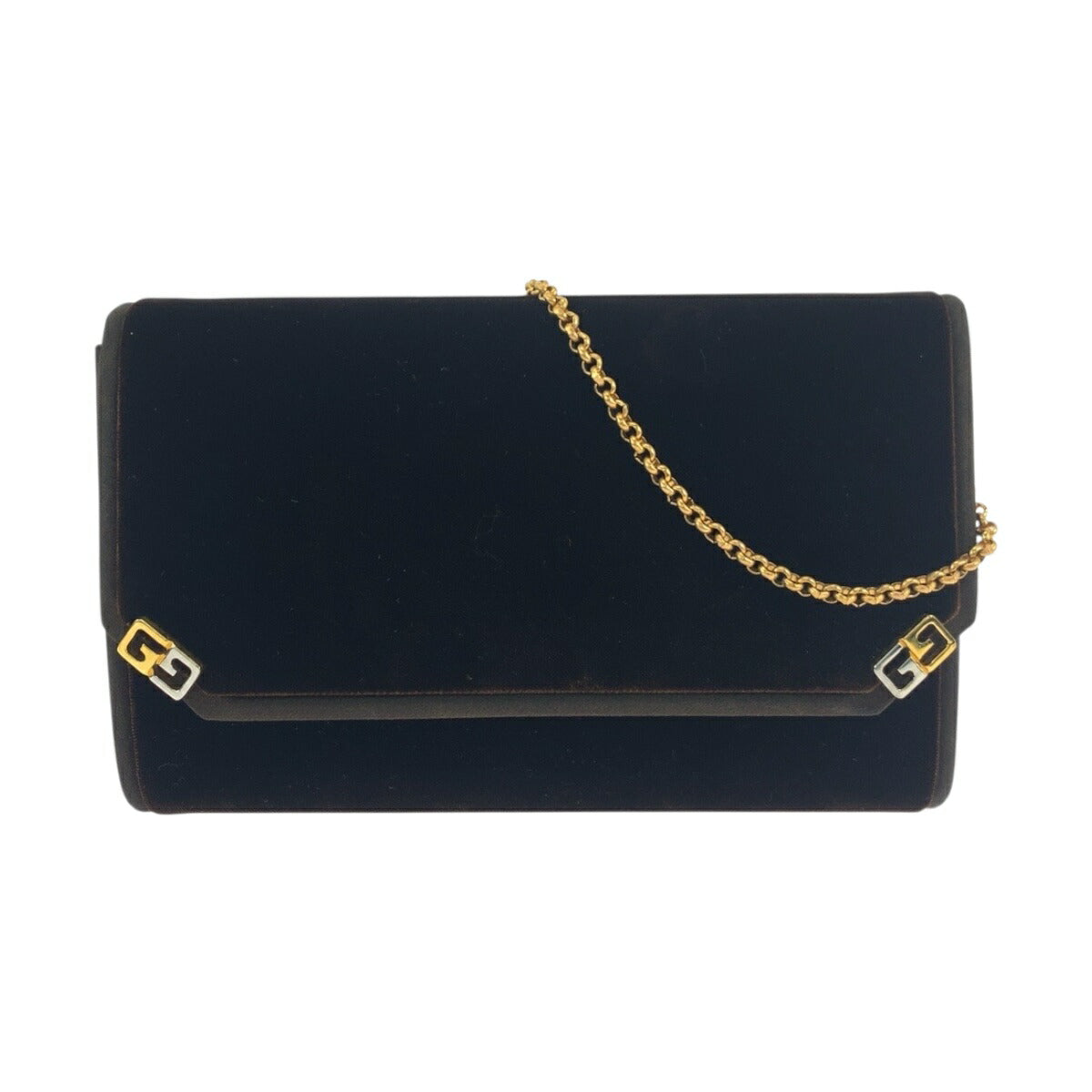 Gucci Double G Velour Shoulder Bag